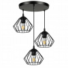LEDLUX Závesné svietidlo Urban Cage – moderné čierne loftové osvetlenie s troma svetelnými bodmi Typ: Typ 1 LEDLUX Závesné svietidlo Urban Cage – moderné čierne loftové osvetlenie s troma svetelnými bodmi Typ: Typ 1