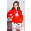 Vienetta Kids Detské pyžamo dlhé Tučniak veľký Farba: Červená, Veľkosť: 15/16 Vienetta Kids Detské pyžamo dlhé Tučniak veľký Farba: Červená, Veľkosť: 15/16