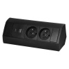 Povrchová zásuvka ORNO OR-GM-9039/B, rohové púzdro, 2x 230V, 2x USB (A+C type; 2.4A), farba čierna Povrchová zásuvka ORNO OR-GM-9039/B, rohové púzdro, 2x 230V, 2x USB (A+C type; 2.4A), farba čierna
