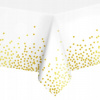 Party Pal Biely obrus so zlatými konfetami 274x137cm Party Pal Biely obrus so zlatými konfetami 274x137cm
