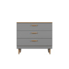 Komoda Denver v sivej farbe + hikora, KK189 KODV_SZ Komoda Denver v sivej farbe + hikora, KK189 KODV_SZ