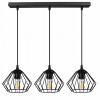 LEDLUX Závesné svietidlo Urban Cage – moderné čierne loftové osvetlenie s troma svetelnými bodmi Typ: Typ 2 LEDLUX Závesné svietidlo Urban Cage – moderné čierne loftové osvetlenie s troma svetelnými bodmi Typ: Typ 2