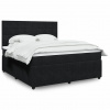 Box spring postel s matrací černá 180x200 cm samet Černý 3294708 Box spring postel s matrací černá 180x200 cm samet Černý 3294708