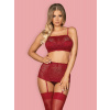 Spodné prádlo-Lividia 3-dielna súprava červená S/M Spodné prádlo-Lividia 3-dielna súprava červená S/M