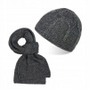 Paolo Peruzzi súprava: čiapka a šál, univerzálna veľkosť, sivá Paolo Peruzzi súprava: čiapka a šál, univerzálna veľkosť, sivá
