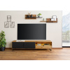 Bighome - TV stolík divoký dub so sklenenými dvierkami 220x43x51 prírodná olejovaná LINDAU Bighome - TV stolík divoký dub so sklenenými dvierkami 220x43x51 prírodná olejovaná LINDAU
