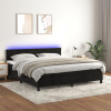 zahrada-XL Posteľ boxsping s matracom a LED čierna 180x200 cm zamat 3134479 zahrada-XL Posteľ boxsping s matracom a LED čierna 180x200 cm zamat 3134479