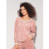 Dámska ružová mikina výstrihom do V 13103 Dámska ružová mikina výstrihom do V 13103