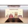 Panel do kuchyne Nápis Barcelona 100x50 cm Panel do kuchyne Nápis Barcelona 100x50 cm