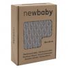 New Baby Bambusová Pletená Deka So Vzorom 100x80 cm-Light Grey