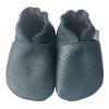 Hopi Hop Kožené capáčky Barefoot Veľ. XL (18-24 mes.) Dierované šedo-modré Hopi Hop Kožené capáčky Barefoot Veľ. XL (18-24 mes.) Dierované šedo-modré