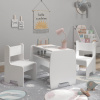 Detský set stolík a 2 stoličky s úložnou policou - biely Detský set stolík a 2 stoličky s úložnou policou - biely