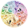 RAVENSBURGER Okrúhle puzzle Kruh farieb: Zvieratá 500 dielikov RAVENSBURGER Okrúhle puzzle Kruh farieb: Zvieratá 500 dielikov