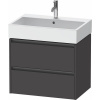 DURAVIT Ketho 2 závesná skrinka pod umývadlo, 2 zásuvky, 684 x 460 x 549 mm, grafit super matná, K25276080800000 DURAVIT Ketho 2 závesná skrinka pod umývadlo, 2 zásuvky, 684 x 460 x 549 mm, grafit super matná, K25276080800000