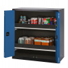 Skriňa na chemikálie Systema-T CS-102F, korpus antracitový, skladacie dvere modré, 2 výsuvné vane Skriňa na chemikálie Systema-T CS-102F, korpus antracitový, skladacie dvere modré, 2 výsuvné vane
