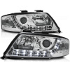 Audi A6 01-04 - predné chrom svetlá s LED svietením Audi A6 01-04 - predné chrom svetlá s LED svietením