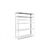 Policový regál Trestles RH 2200x1200x600, nosnosť 2100 kg, 6 políc Farba: pozink, Typ police: biela HDF 5 mm Policový regál Trestles RH 2200x1200x600, nosnosť 2100 kg, 6 políc Farba: pozink, Typ police: biela HDF 5 mm