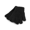 Detské pletené rukavice froté - čierna Detské pletené rukavice froté - čierna