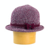 Dámsky pletený dvojitý klobúk - vínovo-vínová Dámsky pletený dvojitý klobúk - vínovo-vínová