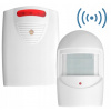 MINI BEZDRÔTOVÝ ALARM S PIR SNÍMAČOM POHYBU DOSAH 120m IP44 90dB MINI BEZDRÔTOVÝ ALARM S PIR SNÍMAČOM POHYBU DOSAH 120m IP44 90dB