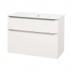 Mereo Mailo Skrinka s umývadlom 81x72x48 cm, 2 zásuvky, biela CN511 Mereo Mailo Skrinka s umývadlom 81x72x48 cm, 2 zásuvky, biela CN511