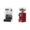 Gaggia Classic E24, white + Eureka Mignon Specialita Smart, CR ferrari red Gaggia Classic E24, white + Eureka Mignon Specialita Smart, CR ferrari red