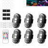 6 ks Bezdrôtová LED Stroboskopická Lampa Výkonná 8 Farieb. USB 6 ks Bezdrôtová LED Stroboskopická Lampa Výkonná 8 Farieb. USB