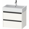 DURAVIT Ketho 2 závesná skrinka pod umývadlo, 2 zásuvky, 684 x 460 x 549 mm, biela super matná, K25276084840000 DURAVIT Ketho 2 závesná skrinka pod umývadlo, 2 zásuvky, 684 x 460 x 549 mm, biela super matná, K25276084840000