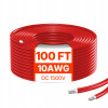 Predlžovač solárneho panelu 30,48M 10AWG IP67 Vodotesný Červený Predlžovač solárneho panelu 30,48M 10AWG IP67 Vodotesný Červený