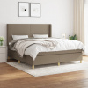 zahrada-XL Posteľný rám boxspring s matracom sivohned 180x200 cm látka 3131853 zahrada-XL Posteľný rám boxspring s matracom sivohned 180x200 cm látka 3131853