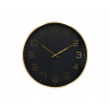 Čierne nástenné hodiny moderné na stenu do obývacej izby kuchyne Elegance Glow Čierne nástenné hodiny moderné na stenu do obývacej izby kuchyne Elegance Glow