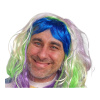 Pestrofarebná parochňa s ofinou – dlhé vlnité vlasy 65 cm Pestrofarebná parochňa s ofinou – dlhé vlnité vlasy 65 cm