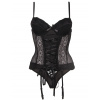 Krajkovaný korzet s podvazky – černý Krajkovaný korzet s podvazky – černý