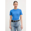 Tommy Hilfiger tričko dámske bavlnené WW0WW40587 modrá S Tommy Hilfiger tričko dámske bavlnené WW0WW40587 modrá S
