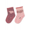 STERNTALER Ponožky protišmykové Medvedík ABS 2ks v balení light red dievča veľ. 21/22 cm- Veľkosť: 18-24 m