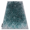 Dywany Łuszczów Moderný koberec DE LUXE 626 Geometrický , diamanty - Štrukturálny sivá / verde 240x340 cm Dywany Łuszczów Moderný koberec DE LUXE 626 Geometrický , diamanty - Štrukturálny sivá / verde 240x340 cm