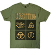 Led Zeppelin - Gold Symbols in Black Square (Green) (tričko) XX-Large Led Zeppelin - Gold Symbols in Black Square (Green) (tričko) XX-Large