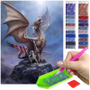 Diamantová výšivka diamond painting mozaika pre deti 5d drak dragon fantasy Diamantová výšivka diamond painting mozaika pre deti 5d drak dragon fantasy