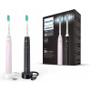 2x Philips Sonicare 3100 sonická zubná kefka C1 čierna a ružová HX3675/15 2x Philips Sonicare 3100 sonická zubná kefka C1 čierna a ružová HX3675/15