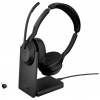 Jabra Evolve 2 55 MS Stereo Headset otevřená (On Ear) Bluetooth® stereo černá Potlačení hluku, Redukce šumu mikrofonu vč. nabíjecí a dokovací stanice Počítače Jabra Evolve 2 55 MS Stereo Headset otevřená (On Ear) Bluetooth® stereo černá Potlačení hluku, Redukce šumu mikrofonu vč. nabíjecí a dokovací stanice Počítače