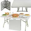 Skladací záhradný stôl Bankietowo plast biely 180x74 cm Skladací záhradný stôl Bankietowo plast biely 180x74 cm