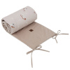 EKO Chránič do postieľky VELVET Bees Beige 360x35 cm EKO Chránič do postieľky VELVET Bees Beige 360x35 cm