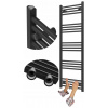 Kúpeľňový radiátor, teplovodný Granitan 550 W 50 x 140 mm, čierny Kúpeľňový radiátor, teplovodný Granitan 550 W 50 x 140 mm, čierny