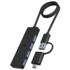 RAIDSONIC ICY BOX USB Hub, 4port, USB A+C/ 4x USBA RAIDSONIC ICY BOX USB Hub, 4port, USB A+C/ 4x USBA