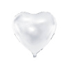 PartyDeco Fóliový balón Srdce biele 45 cm PartyDeco Fóliový balón Srdce biele 45 cm