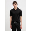 Calvin Klein úpletové polo tričko pánske s viskózou LV04LG304G čierna M Calvin Klein úpletové polo tričko pánske s viskózou LV04LG304G čierna M