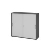 Skriňa s posuvnými dverami, na spisy/súbory, 1200 x 400 x 1100 mm, grafitová/sivá Skriňa s posuvnými dverami, na spisy/súbory, 1200 x 400 x 1100 mm, grafitová/sivá