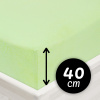 Jersey napínacie prestieradlo na extra vysoký matrac JR-018 Pastelovo zelené 180 x 200 - výška 40 cm Jersey napínacie prestieradlo na extra vysoký matrac JR-018 Pastelovo zelené 180 x 200 - výška 40 cm