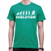 Fajntričko Tričko - Evolúcia Beh, Farba zelená, Strih/ Variant Pánsky/UNISEX Fajntričko Tričko - Evolúcia Beh, Farba zelená, Strih/ Variant Pánsky/UNISEX