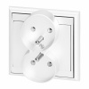 Zapustená dvojitá zásuvka 2x2P+E Luna, 16A, 250V, PT-6LR, biela Zapustená dvojitá zásuvka 2x2P+E Luna, 16A, 250V, PT-6LR, biela